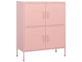 vidaXL Opbergkast Roze - Staal - 60% Korting