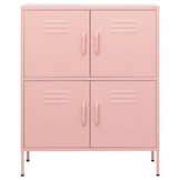 vidaXL Opbergkast Roze - Staal - 60% Korting