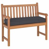 vidaXL Palletkussen Bank Zwart 120x40x8 cm | 35% Korting!