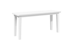 vidaXL Bank 90cm Rubberwood Wit - 35% Korting!