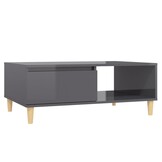 VidaXL Salontafel Hoogglans Grijs - 35% Korting