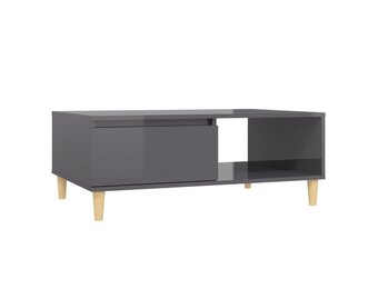 VidaXL Salontafel Hoogglans Grijs - 35% Korting