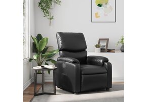 vidaXL Fauteuil Verstelbaar Kunstleer Zwart - 35% Korting