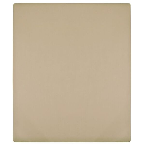 vidaXL Jersey Hoeslakens Katoen Taupe 90x200 cm - 35% Korting!