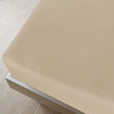 vidaXL Jersey Hoeslakens Katoen Taupe 90x200 cm - 35% Korting!