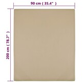vidaXL Jersey Hoeslakens Katoen Taupe 90x200 cm - 35% Korting!
