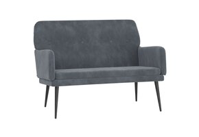 vidaXL Bankje 108x79x79 cm Fluweel Donkergrijs | 48% Korting