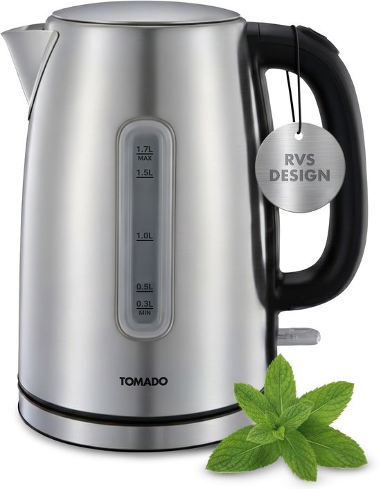 Tomado RVS Waterkoker TWK1709S - 1.7L - 2200W - 35% Korting
