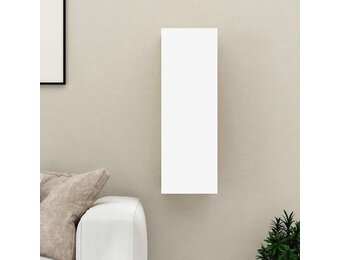 vidaXL TV-meubel wit 30% korting | Hangend bewerkt hout