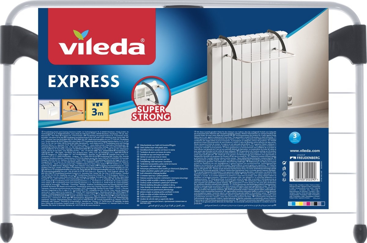Vileda Express Radiatordroogrek - 3m drooglengte - Nu met -4% Korting!