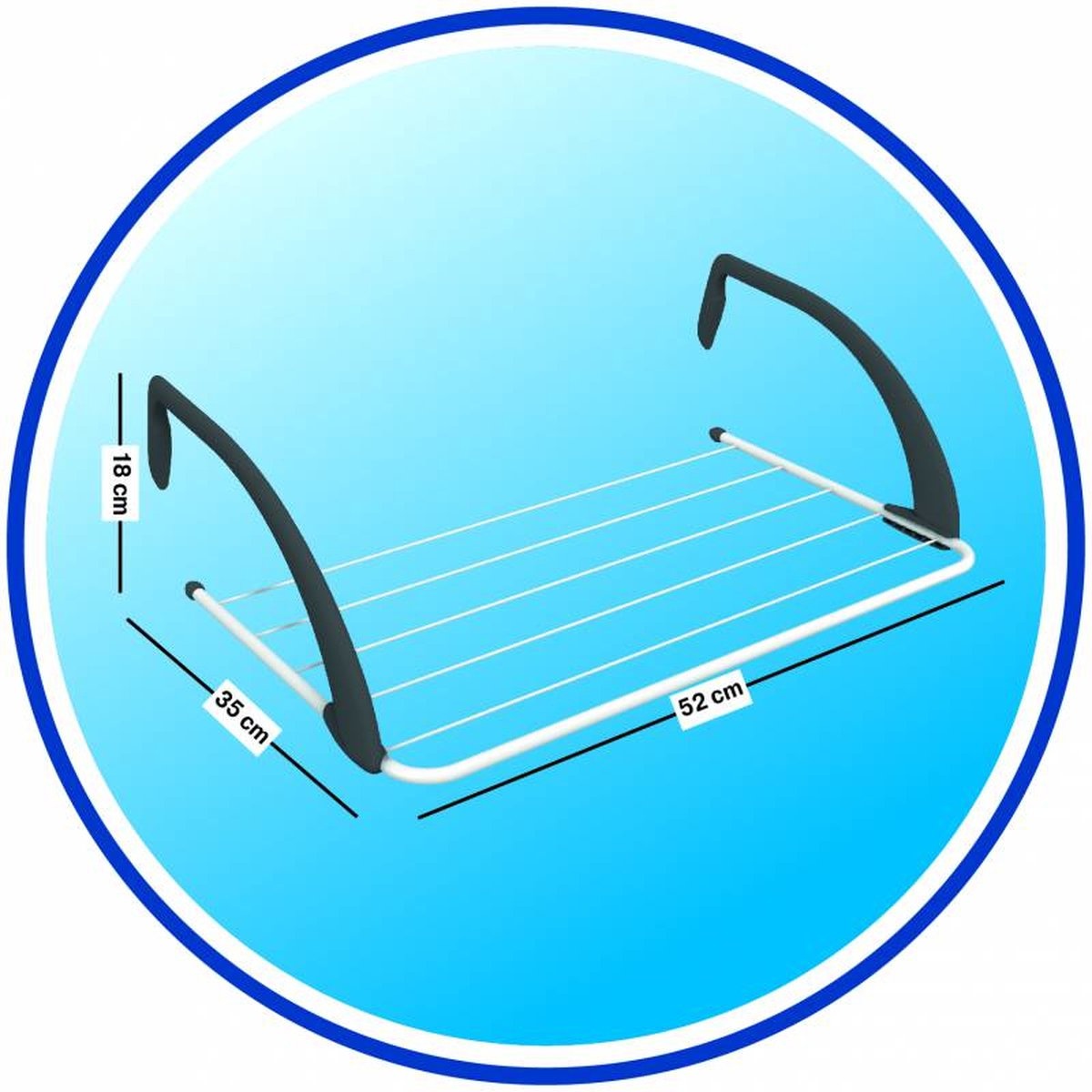 Radiator droogrek 3m drooglengte, compact & verstelbaar met 24% korting