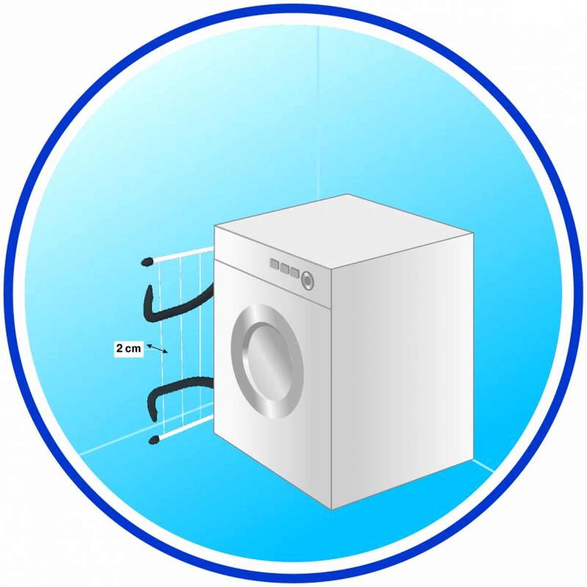 Radiator droogrek 3m drooglengte, compact & verstelbaar met 24% korting
