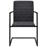 vidaXL Eetkamerstoelen (2x) Kunstleer Zwart - 30% Korting