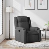 vidaXL Fauteuil Verstelbaar Stof Donkergrijs - Nu met 42% Korting!