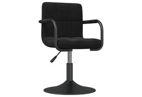 vidaXL Eetkamerstoel Fluweel Zwart - 42% Korting