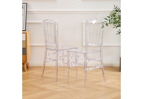 2x BOOSDEN Transparante Napoleon Stoel - Stapelbaar Polycarbonaat - 37% Korting!