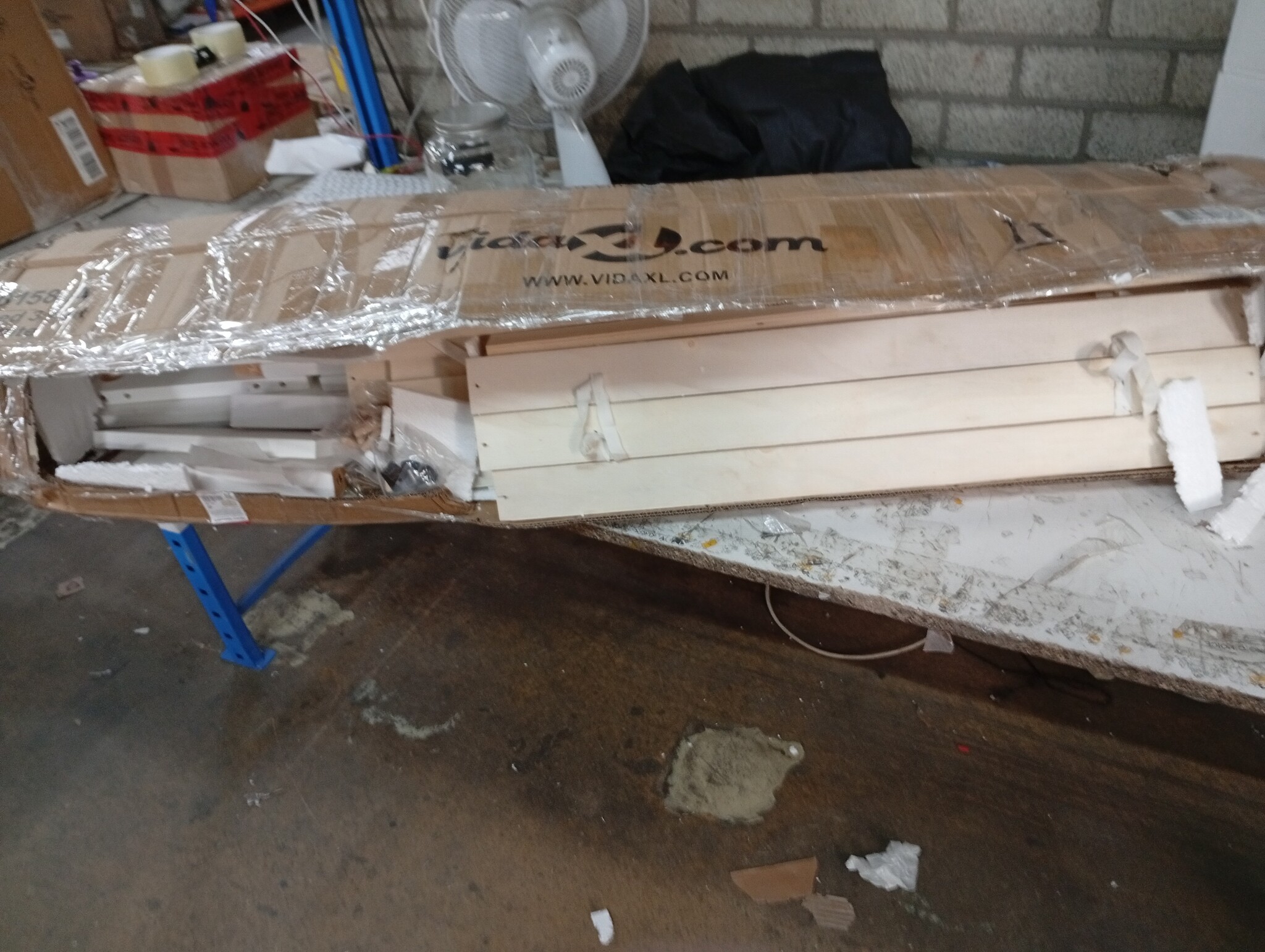 vidaXL Grenenhouten Bedframe Wit 160x200 cm - 55% Korting