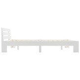 vidaXL Grenenhouten Bedframe Wit 160x200 cm - 55% Korting