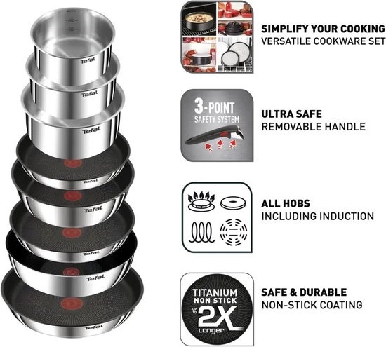 Tefal Ingenio Emotion Pannenset (20-delig) - Inductie - 30% Korting