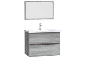 VidaXL Badkamermeubelset Grijs Sonoma Eiken 35% Korting