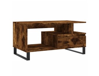 vidaXL Salontafel 90x49x45 cm - Bewerkt Hout Gerookt Eiken (35% Korting!)