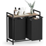 VASAGLE Wasmand Organizer (35% KORTING) - 2 Vakken, Uittrekbaar