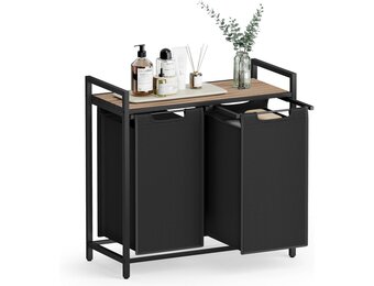 VASAGLE Wasmand Organizer (35% KORTING) - 2 Vakken, Uittrekbaar