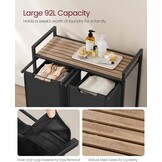 VASAGLE Wasmand Organizer (35% KORTING) - 2 Vakken, Uittrekbaar