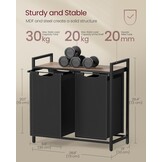 VASAGLE Wasmand Organizer (35% KORTING) - 2 Vakken, Uittrekbaar