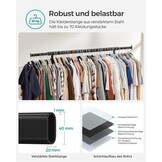 SONGMICS Kledingrek op Wielen - 90 kg Draagkracht - 35% Korting