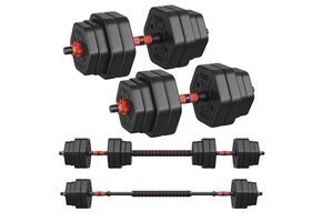 Verstelbare Dumbbell & Barbell Set Ink Black | 35% Korting