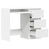 vidaXL Bureau 90x45x76 cm Wit (Bewerkt Hout) - 37% Korting!