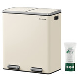 SONGMICS Dubbele Afvalbak 2x30L - 35% Korting - Keuken & Recycling