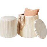 IBUYKE Set van 2 Velvet Opberg Ottomans met Korting - 37% KORTING!