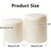 IBUYKE Set van 2 Velvet Opberg Ottomans met Korting - 37% KORTING!