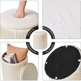 IBUYKE Set van 2 Velvet Opberg Ottomans met Korting - 37% KORTING!