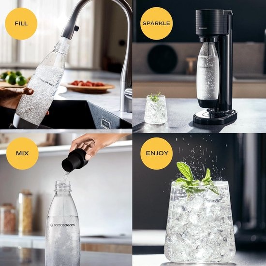 SodaStream Gaia Bruiswatertoestel - Zwart | 30% Korting