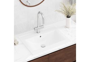 vidaXL Wastafel Keramiek Wit - 60x46 cm | 41% Korting!