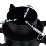 vidaXL Kerstboomstandaard Zwart - 47x47x13,5 cm | 30% Korting