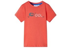 Kindershirt met korte mouwen 128 lichtrood