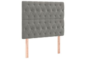 vidaXL Hoofdborden (2 st.) - Lichtgrijs Fluweel - 35% Korting