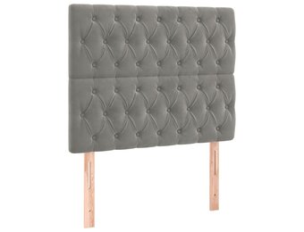 vidaXL Hoofdborden (2 st.) - Lichtgrijs Fluweel - 35% Korting