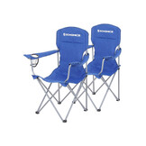SONGMICS Kampeerstoelen Set - 2x Blauw, 150kg, Inkl. Bekerhouder - 35% Korting