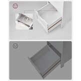 VASAGLE LHC40W, Bathroom Cabinet with 4 Drawers, Chest of Drawers, 30 x 30 x 82 cm, for a living room, kitchen and hallway, space saver, White