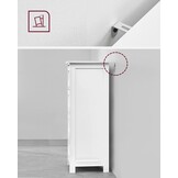 VASAGLE LHC40W, Bathroom Cabinet with 4 Drawers, Chest of Drawers, 30 x 30 x 82 cm, for a living room, kitchen and hallway, space saver, White