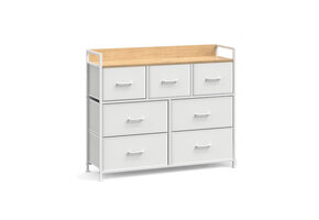 SONGMICS 7-Laden Kast | Opbergunit | Wit/Houtkleur | -30%