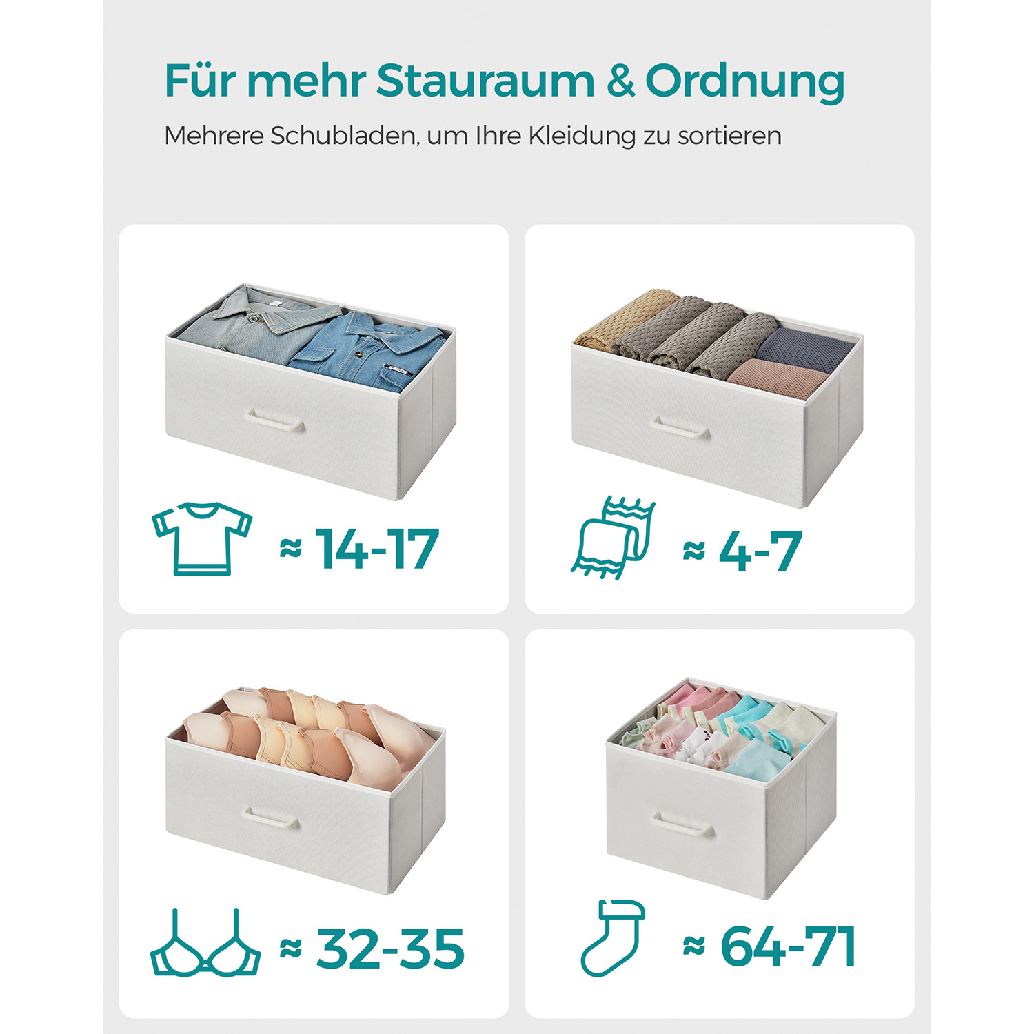 SONGMICS 7-Laden Kast | Opbergunit | Wit/Houtkleur | -30%