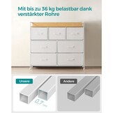 SONGMICS 7-Laden Kast | Opbergunit | Wit/Houtkleur | -30%