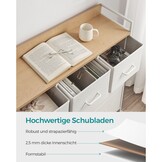 SONGMICS 7-Laden Kast | Opbergunit | Wit/Houtkleur | -30%