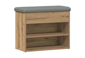 vidaXL Schoenenbank met Kussen - 55% Korting - Eikenkleur